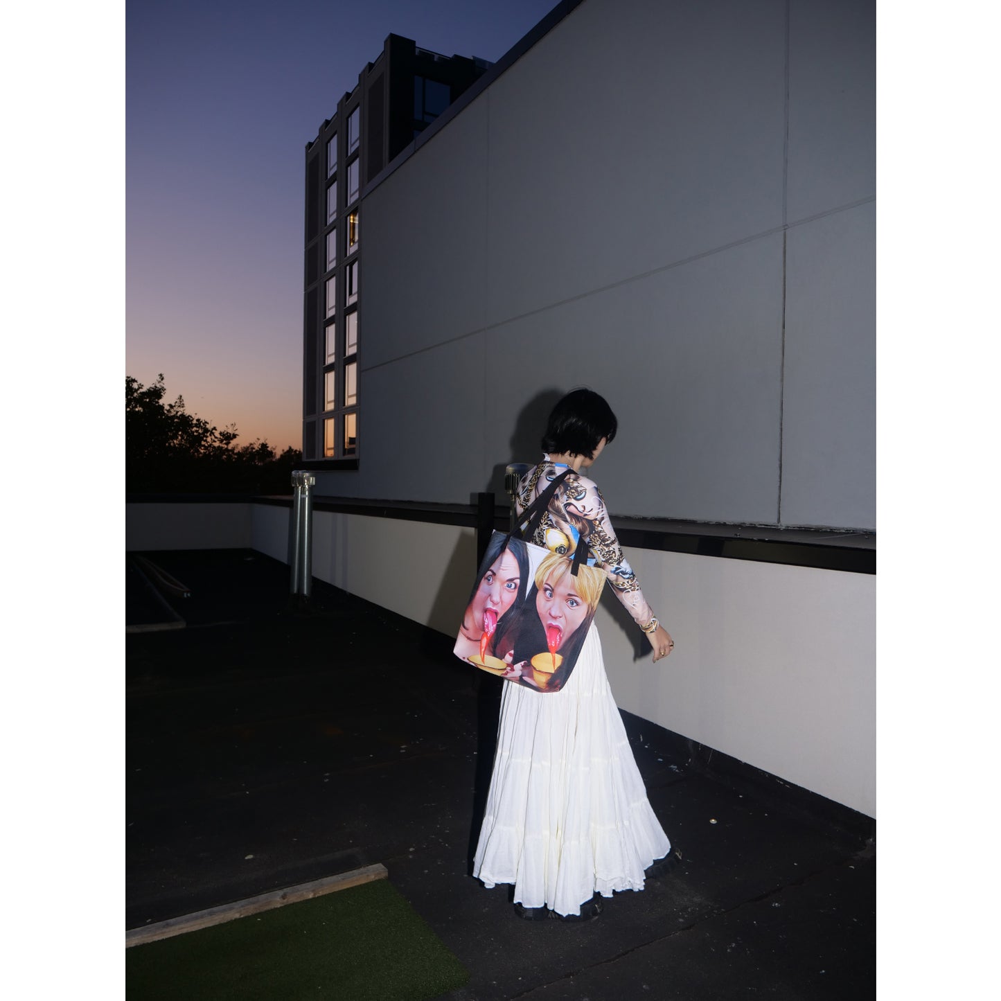 "D0UBLE TR0UBLE TWINZ" tote bag